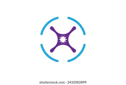 Red O sign, shape, letter. Crosshair, target mark, reticle concept icon
