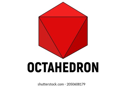 red octahedron sketch, plato solids for math