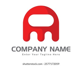 Red octopus logo design, octopus icon and technology logo 