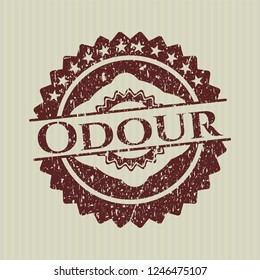 Red Odour grunge stamp
