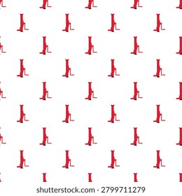 Red off road high lift jack tool creating a repeating pattern on white background