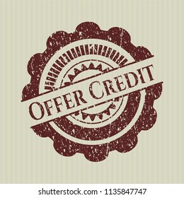 Red Offer Credit rubber texture