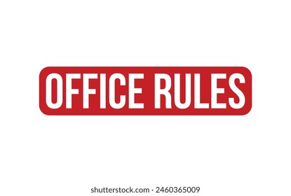 Red Office Rules Rubber Stamp Seal Vector