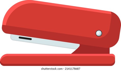 Red office staple, illustration, vector on a white background.