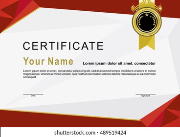 Certificate Appreciation Template Cool Geometric Design Stock Vector ...