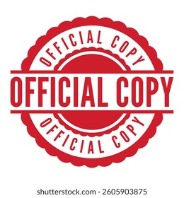 Red Official Copy isolated rubber stamp, sticker, sign vector illustration