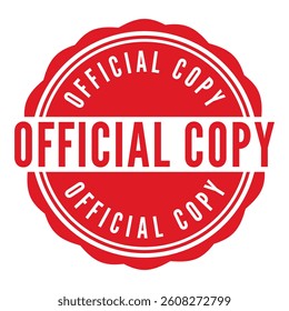 Red Official Copy isolated rubber stamp, sticker, sign vector illustration