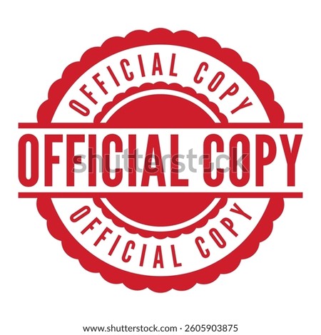 Red Official Copy isolated rubber stamp, sticker, sign vector illustration