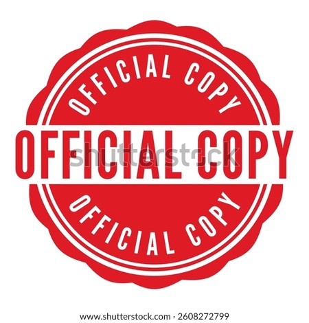 Red Official Copy isolated rubber stamp, sticker, sign vector illustration