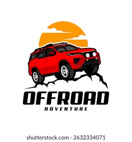 red offroad suv adventure logo