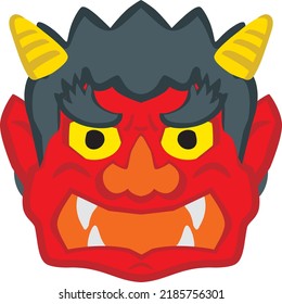 A Red Ogre Mask Of The Setsubun.