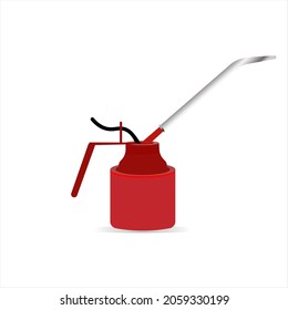 The red oil can pump a simple vector model art.