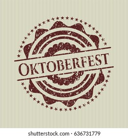 Red Oktoberfest rubber grunge texture seal