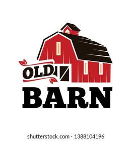 Red Old Barn Logo Template 