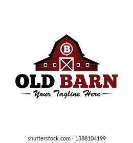 Red Old Barn Logo Template