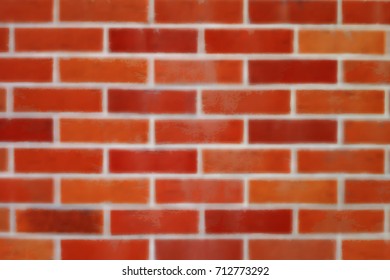 Red old brick wall. Vector gradient mesh background