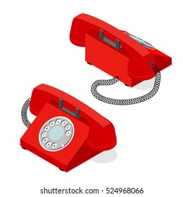 Rotary Dial Phone Vector Art & Graphics