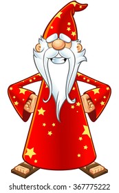 Red Old Wizard Character