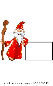 Red Old Wizard Character
