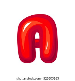 red a on white