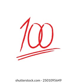 red one hundred logo icon vector eps 10.