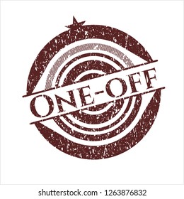 Red One-off rubber grunge texture stamp