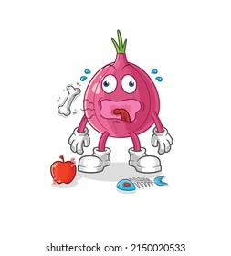 the red onion burp mascot. cartoon vector
