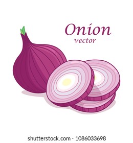 Red onion cut into pieces