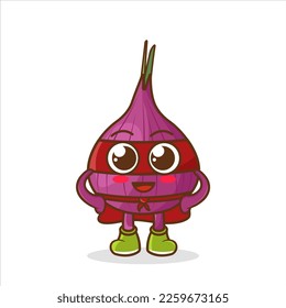 red onion heroes vector. cartoon character, natural vegan vegetable