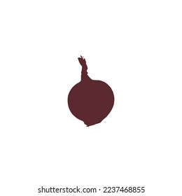 Icono de cebolla roja. Símbolo de fondo de afiches de estilo sencillo de Greengrocer big sale. Elemento de diseño del logotipo de la marca de cebolla roja. Impresión de camisetas de cebolla roja. vector para pegatina.