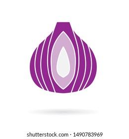 red onion icon- vector illustration