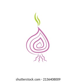 red onion icon vector illustration concept design template web