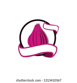 Red Onion icon vector image