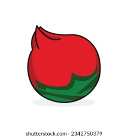 imagen de cebolla roja aislada con fondo blanco