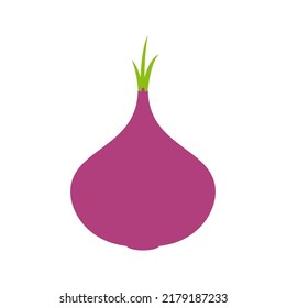 Red Onion isolated on white background