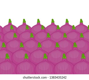Red Onion on background. vector
