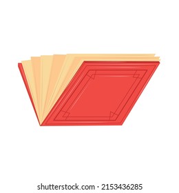 red open book icon isolated