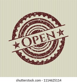 Red Open distress with rubber seal texture