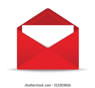 Red Open Envelope