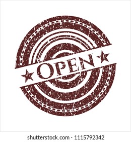 Red Open rubber grunge texture seal