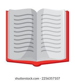 icono de libro de texto abierto rojo