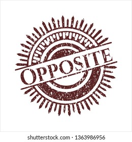 Red Opposite rubber stamp