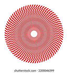 Red Optical Illusion Spiral On White Stock Vector (Royalty Free ...