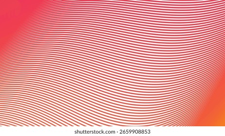 Red Orange Abstract Background with Stripes Line for Vibrant Modern Design, UI, and Digital Backdrops