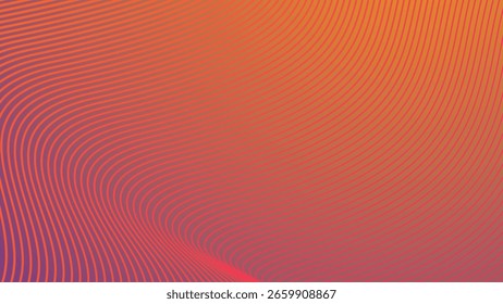 Fundo vermelho laranja abstrato com linhas de listras para design moderno vibrante, IU e fundo digital