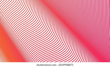 Red Orange Abstract Background with Stripes Line for Vibrant Modern Design, UI, and Digital Backdrops