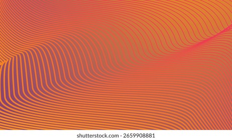 Fondo Abstractas rojo anaranjado con línea de rayas para un diseño moderno vibrante, interfaz de usuario y fondos digitales