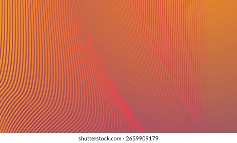 Fundo vermelho laranja abstrato com linhas de listras para design moderno vibrante, IU e fundo digital