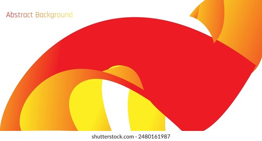 red and orange abstract elements on a white background