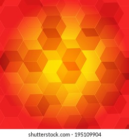 Red and orange abstract mosaic background 